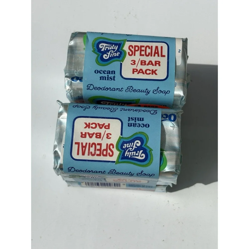 VINTAGE Beauty BAR SOAP Deodorant Soap  Lot‎ Of 6 NEW NOS Truly Fine Ocean Mist